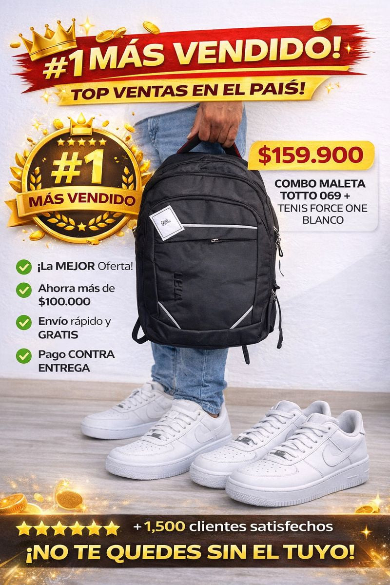 🔥Combo totto 069 🎒 + tenis force one 👟