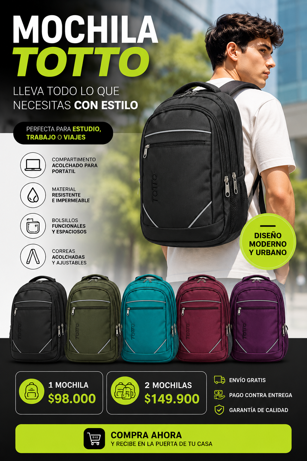 "Maleta Totto Reflectiva - ¡LIQUIDACIÓN TOTAL!